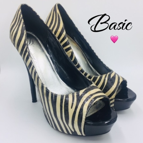 ZEBRA Peep Toe Platform Pump - Picture 1 of 4